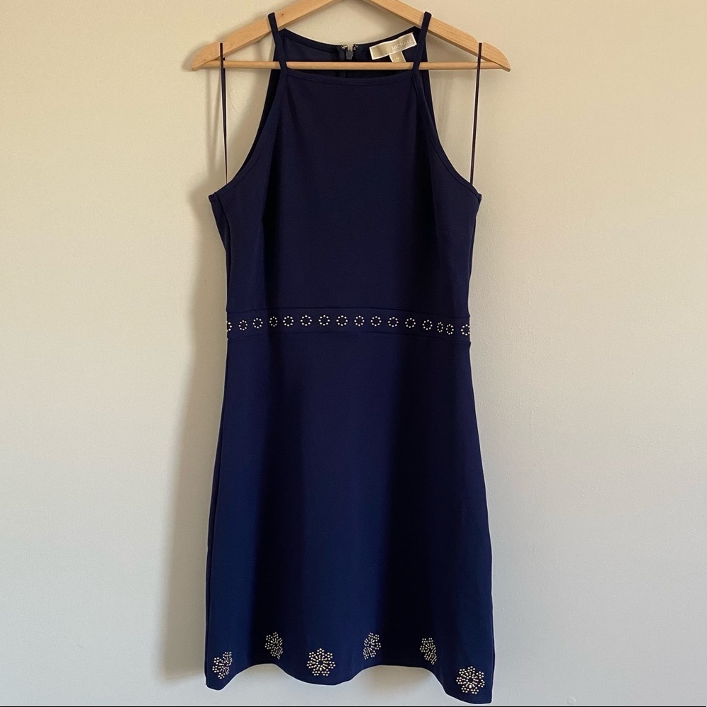 Michael by Michael Kors Navy Beaded Dress